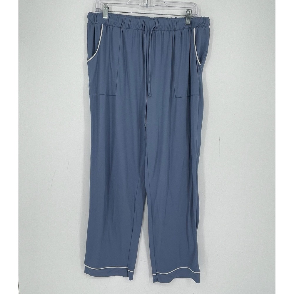 Lucky Brand Women's Blue Contrast Piping Pajama Pants Size XL